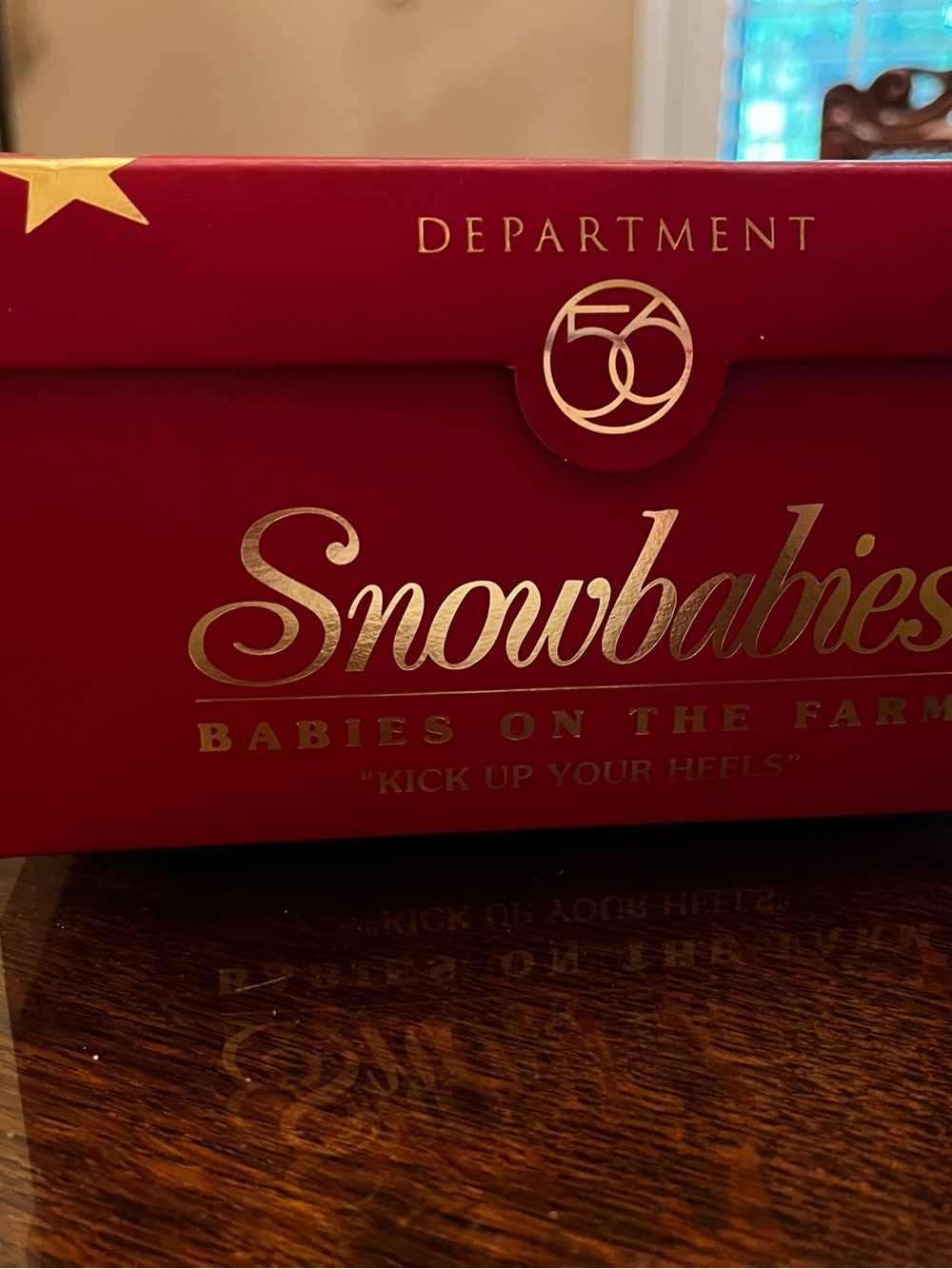 RETIRED Department 56 Snowbabies Red and White SnowBaby on Lamb Figurine - Picture 11 of 11